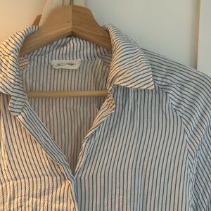 Striped button-down dress